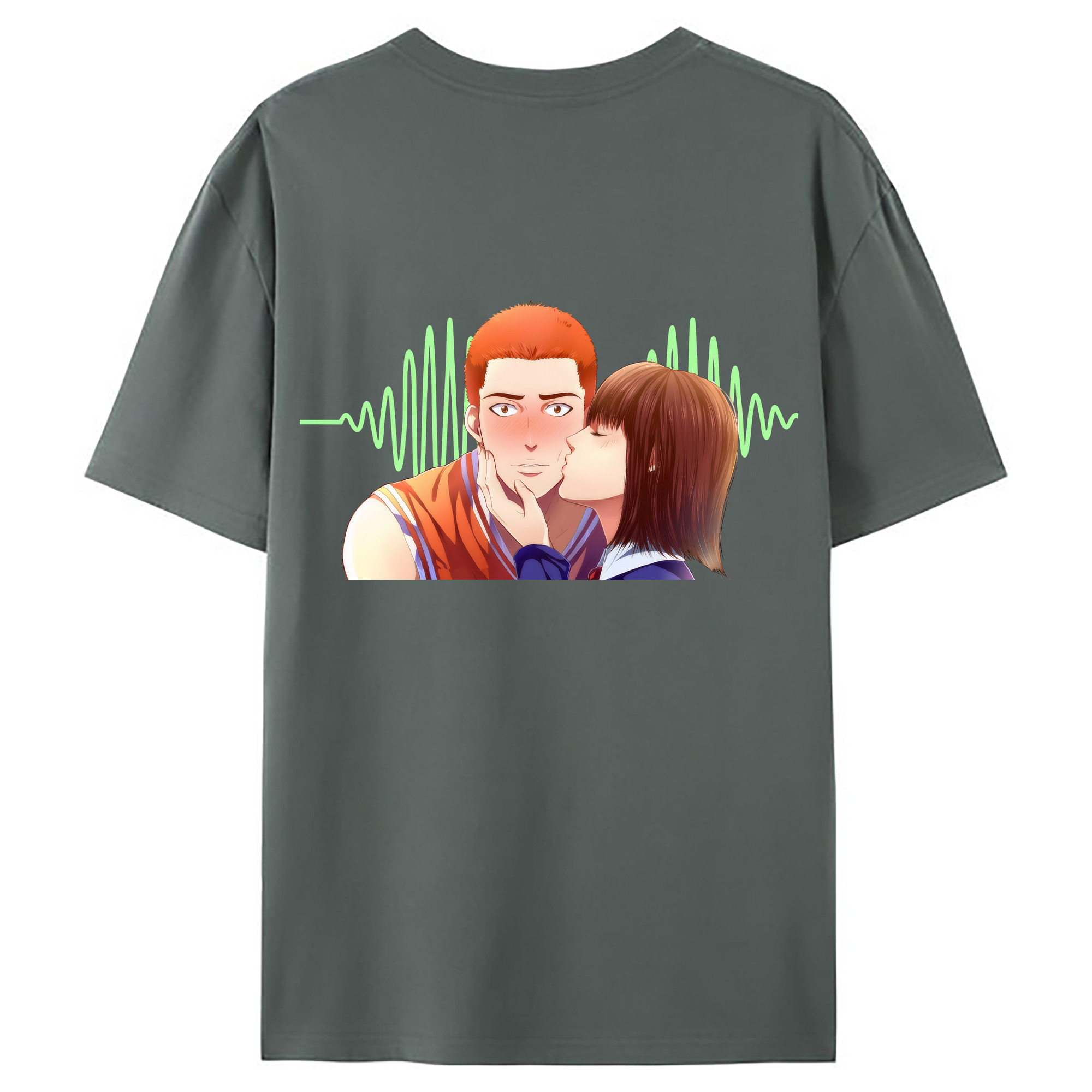 （画像用） SLAM DUNK／スラムダンク 綿100％ メンズ半袖Tシャツ（バックプリント） 通気性